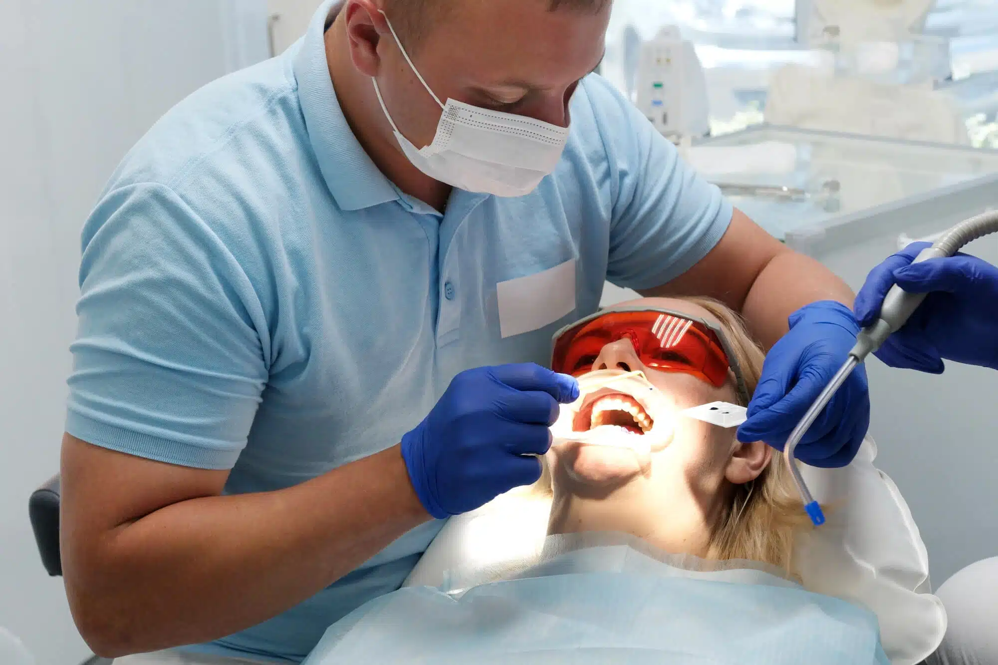 Woman undergoing dental implants detroit mi